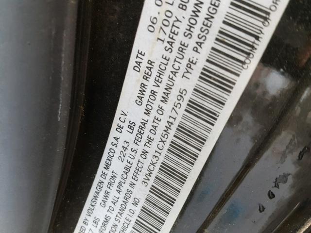 3VWCK31CX5M417595 - 2005 VOLKSWAGEN NEW BEETLE Qara foto 10