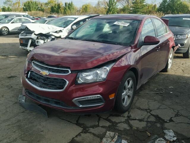 1G1PE5SB2G7210282 - 2016 CHEVROLET CRUZE LIMI RED photo 2