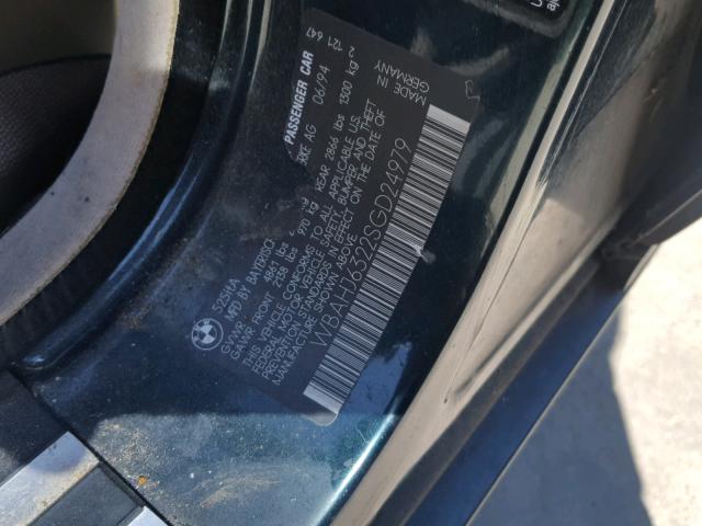 WBAHJ6322SGD24979 - 1995 BMW 525 IT AUT GREEN photo 10