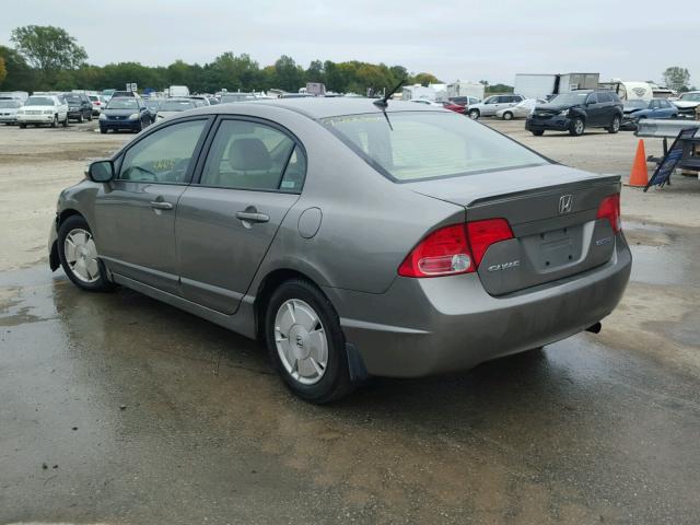 JHMFA36278S016129 - 2008 HONDA CIVIC GRAY photo 3