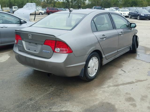 JHMFA36278S016129 - 2008 HONDA CIVIC GRAY photo 4