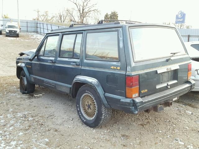 1J4FJ7BS3NL145880 - 1992 JEEP CHEROKEE C GREEN photo 3