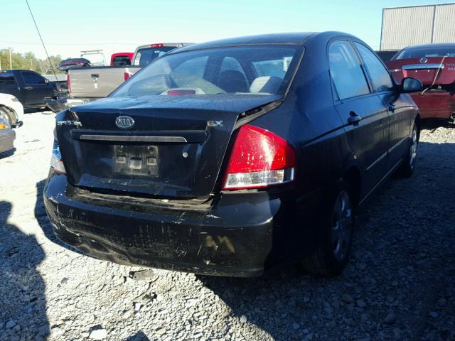 KNAFE121475436903 - 2007 KIA SPECTRA BLACK photo 4