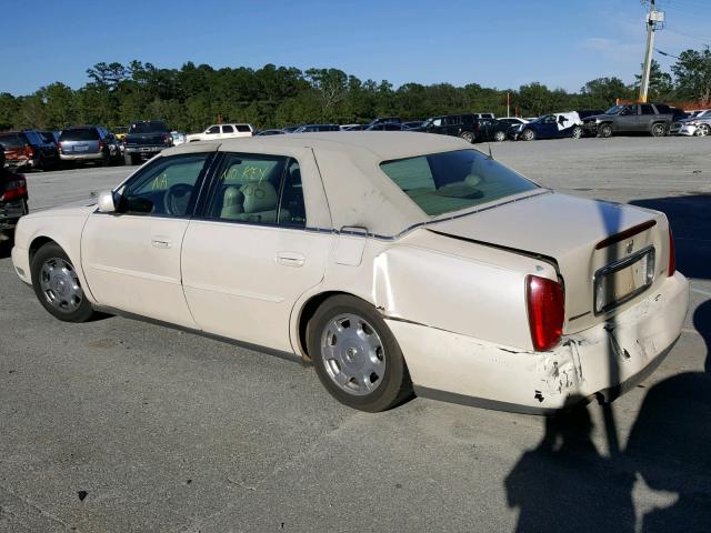 1G6KD54Y92U245307 - 2002 CADILLAC DEVILLE WHITE photo 3