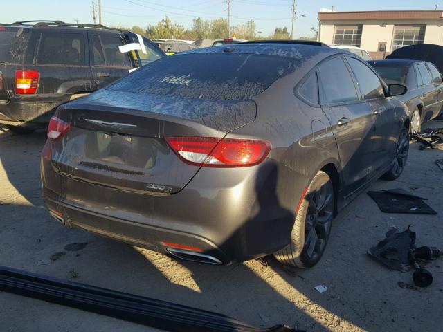 1C3CCCBG7FN542972 - 2015 CHRYSLER 200 GRAY photo 4