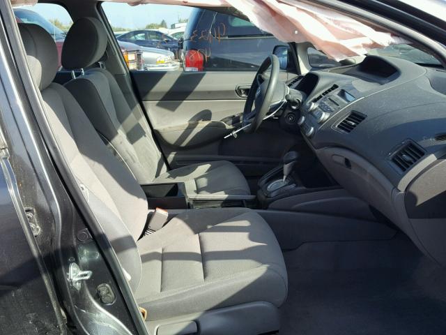 2HGFA16399H347867 - 2009 HONDA CIVIC GRAY photo 5