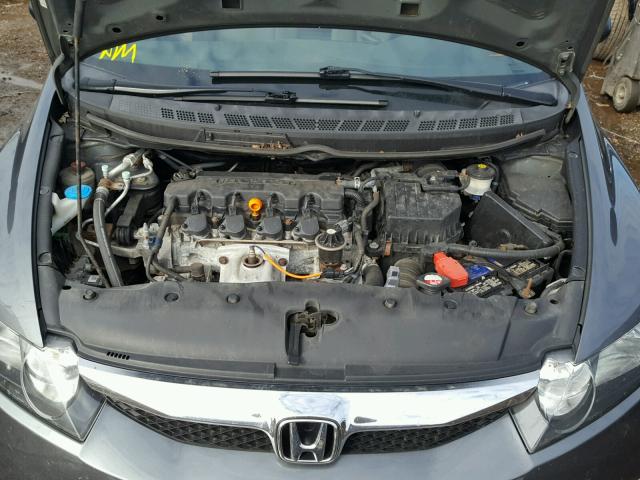 2HGFA16399H347867 - 2009 HONDA CIVIC GRAY photo 7