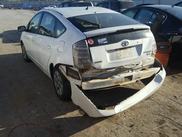 JTDKB20U783307399 - 2008 TOYOTA PRIUS WHITE photo 3