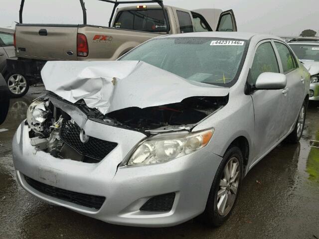 JTDBL40E29J016646 - 2009 TOYOTA COROLLA BA SILVER photo 2