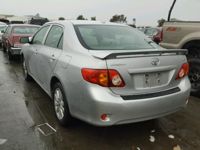 JTDBL40E29J016646 - 2009 TOYOTA COROLLA BA SILVER photo 3