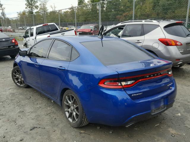 1C3CDFBAXDD320973 - 2013 DODGE DART SXT BLUE photo 3