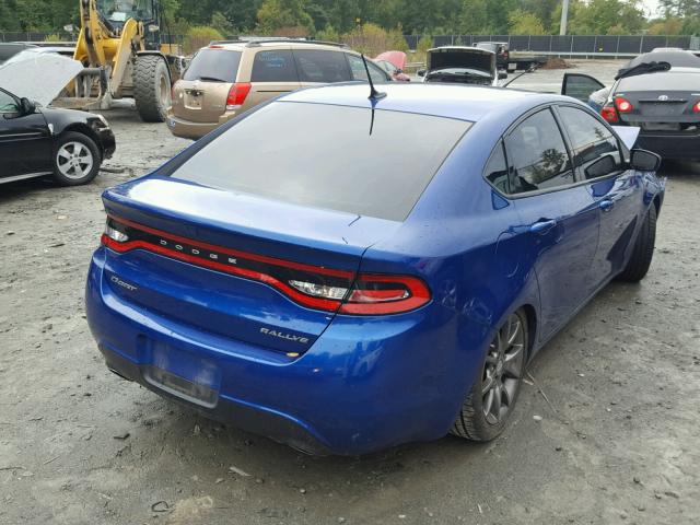 1C3CDFBAXDD320973 - 2013 DODGE DART SXT BLUE photo 4