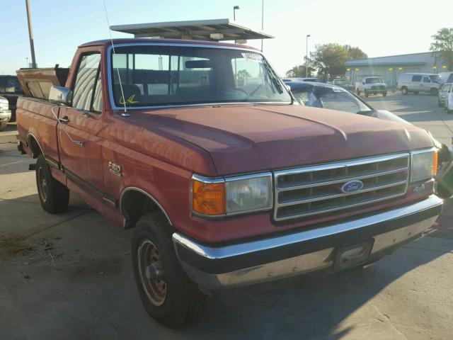 1FTEF14N9MPB04239 - 1991 FORD F150 RED photo 1