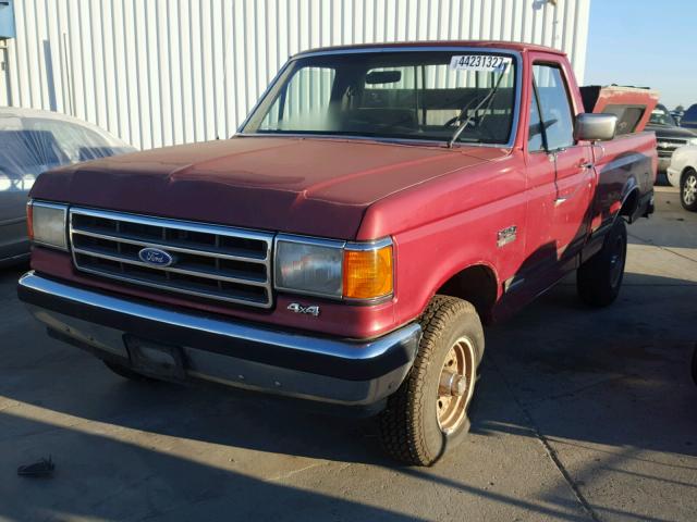 1FTEF14N9MPB04239 - 1991 FORD F150 RED photo 2