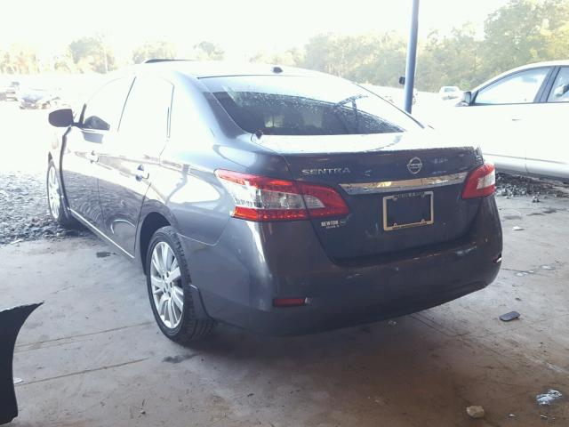 3N1AB7AP7FY227058 - 2015 NISSAN SENTRA S GRAY photo 3