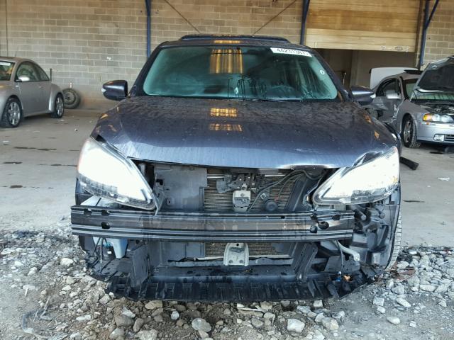 3N1AB7AP7FY227058 - 2015 NISSAN SENTRA S GRAY photo 9