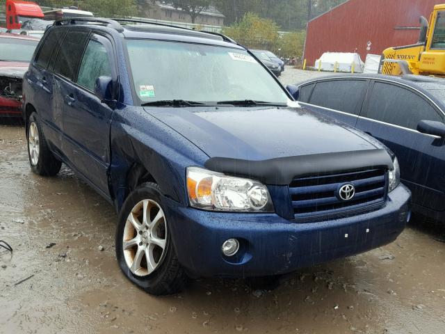 JTEEP21A140015905 - 2004 TOYOTA HIGHLANDER BLUE photo 1