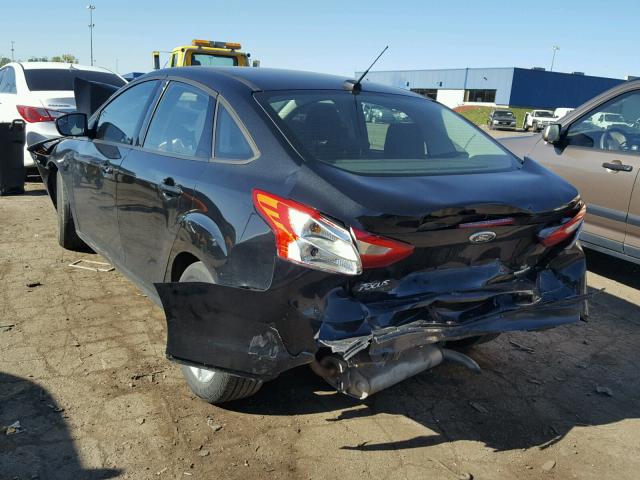 1FADP3F26EL370260 - 2014 FORD FOCUS BLACK photo 3