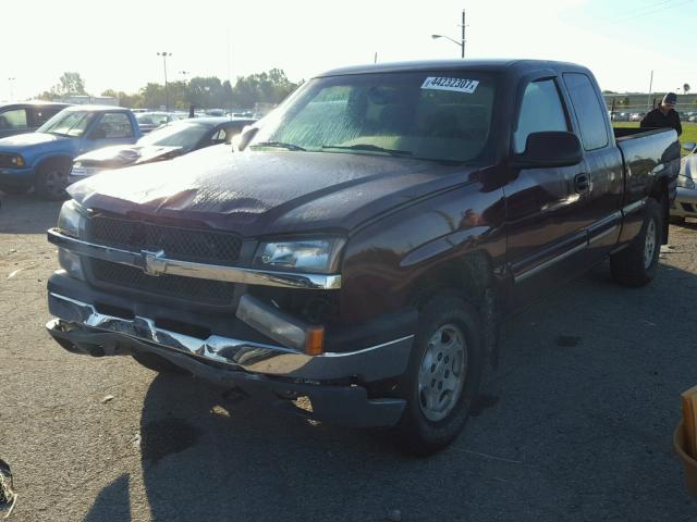 2GCEK19T231175345 - 2003 CHEVROLET SILVERADO MAROON photo 2