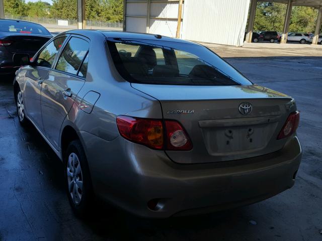 1NXBU4EE2AZ315851 - 2010 TOYOTA COROLLA GOLD photo 3