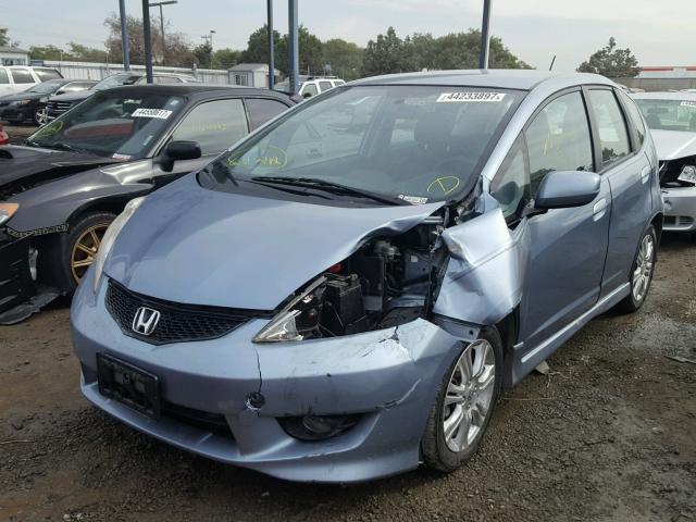 JHMGE8H63BC020783 - 2011 HONDA FIT SPORT BLUE photo 2