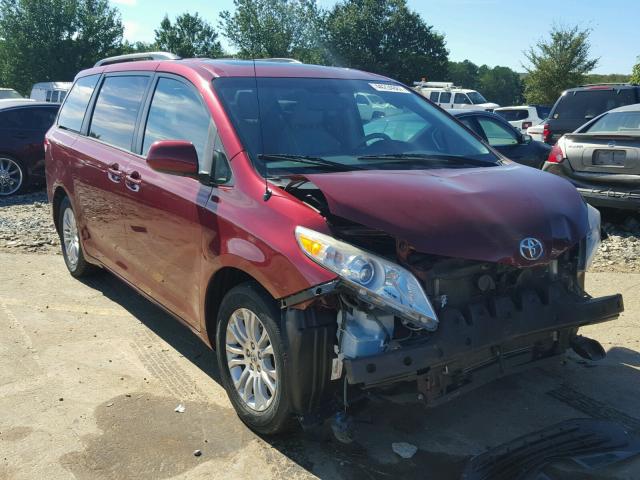 5TDYK3DC4BS116031 - 2011 TOYOTA SIENNA XLE RED photo 1