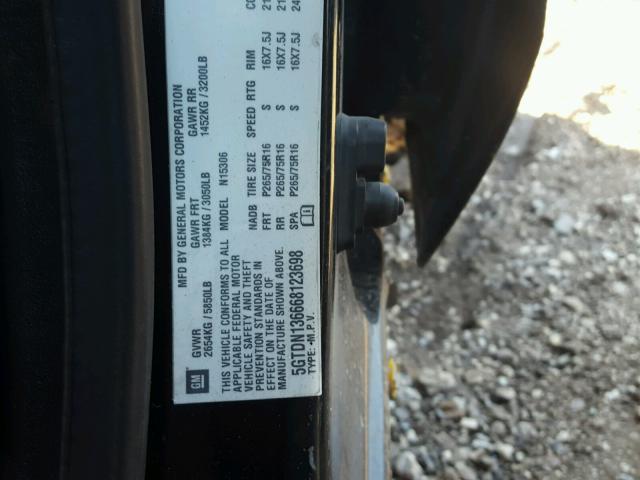 5GTDN136668123698 - 2006 HUMMER H3 Noir photo 10