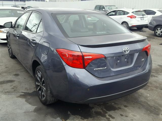 5YFBURHE4HP609806 - 2017 TOYOTA COROLLA L BLUE photo 3