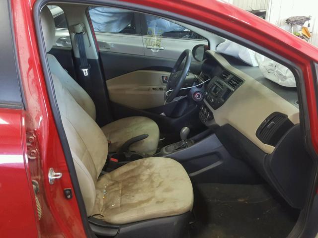 KNADM5A34D6110027 - 2013 KIA RIO LX RED photo 5