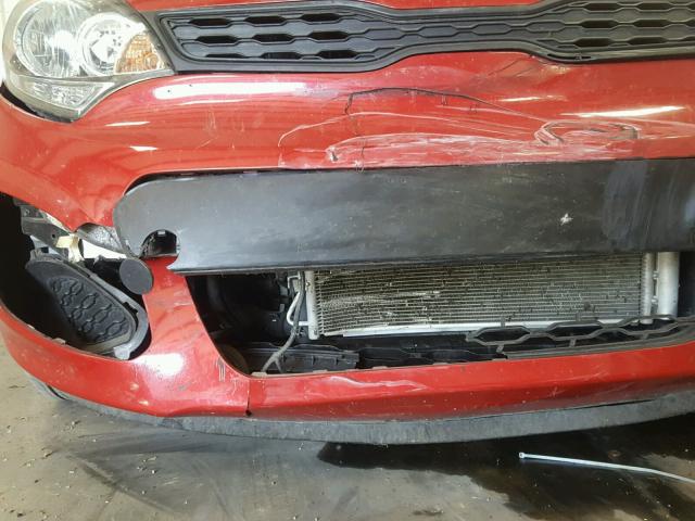 KNADM5A34D6110027 - 2013 KIA RIO LX RED photo 9