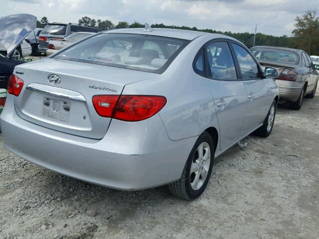 KMHDU4AD1AU112603 - 2010 HYUNDAI ELANTRA SILVER photo 4