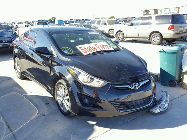 5NPDH4AE6FH592138 - 2015 HYUNDAI ELANTRA BLACK photo 1