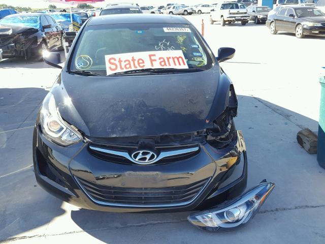 5NPDH4AE6FH592138 - 2015 HYUNDAI ELANTRA BLACK photo 9