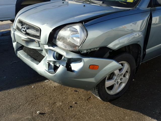 KM8JM12B05U185790 - 2005 HYUNDAI TUCSON GL BLUE photo 9