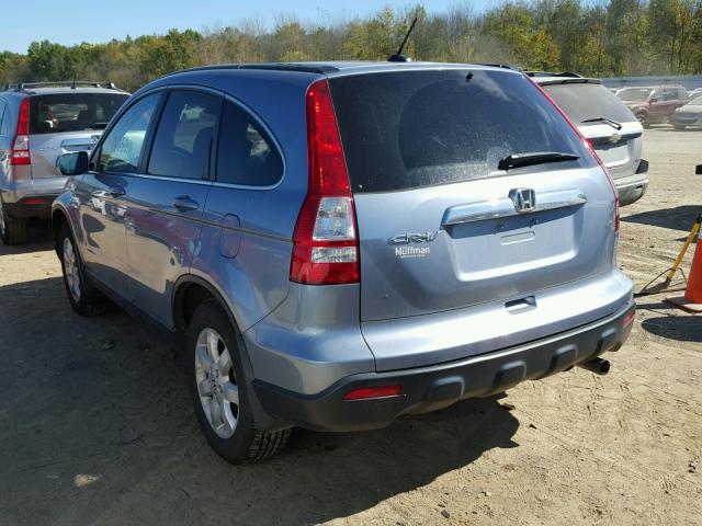 5J6RE48728L007618 - 2008 HONDA CR-V EXL BLUE photo 3