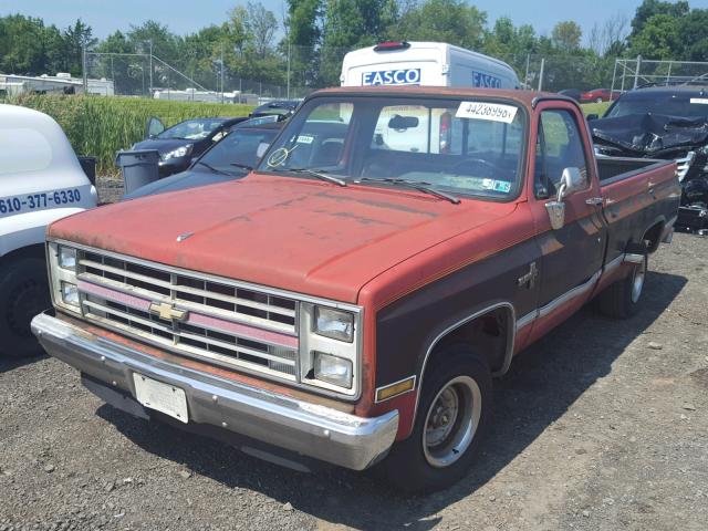 1GCDR14H9HF383149 - 1987 CHEVROLET R10 TWO TONE photo 2