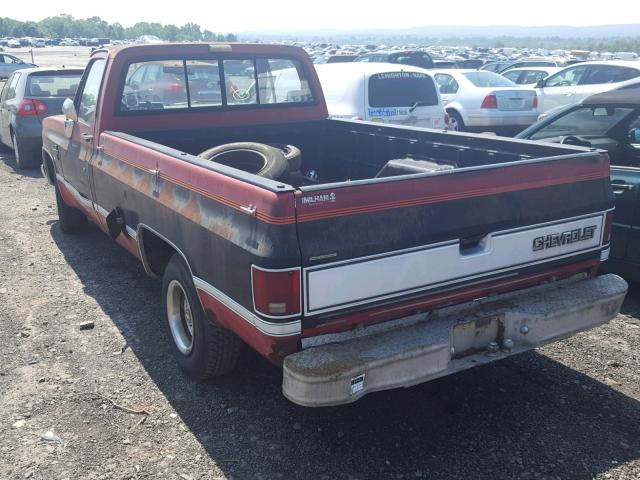 1GCDR14H9HF383149 - 1987 CHEVROLET R10 TWO TONE photo 3