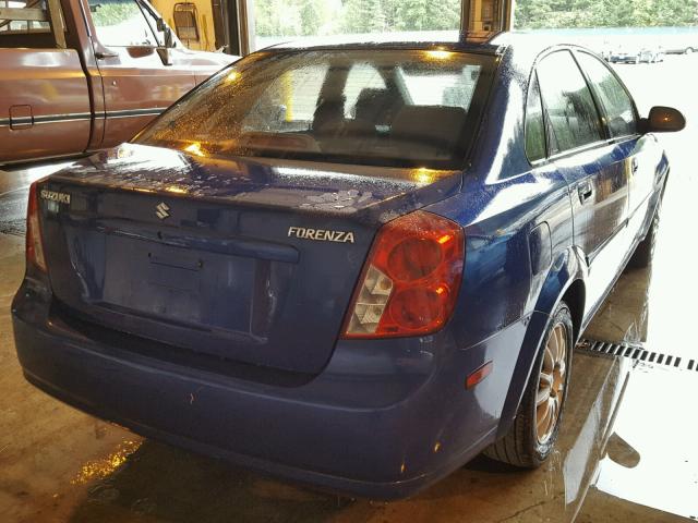 KL5JJ52Z94K940873 - 2004 SUZUKI FORENZA LX BLUE photo 4