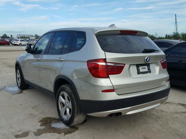 5UXWX5C5XBL712588 - 2011 BMW X3 XDRIVE2 Серый фото 3