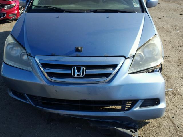 5FNRL38416B107530 - 2006 HONDA ODYSSEY EX BLUE photo 7