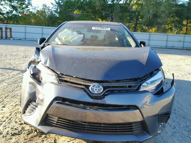 2T1BURHE8GC567588 - 2016 TOYOTA COROLLA L GRAY photo 9