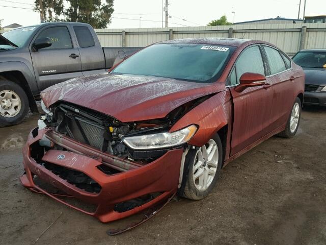 3FA6P0H79ER394067 - 2014 FORD FUSION SE BURGUNDY photo 2