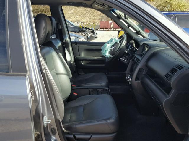 JHLRD78906C006639 - 2006 HONDA CR-V SE SILVER photo 5