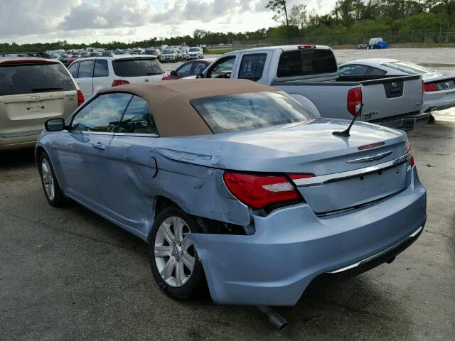 1C3BCBEG7CN224511 - 2012 CHRYSLER 200 TOURIN BLUE photo 3