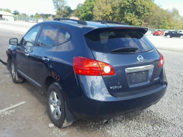 JN8AS5MT6CW278052 - 2012 NISSAN ROGUE BLUE photo 3