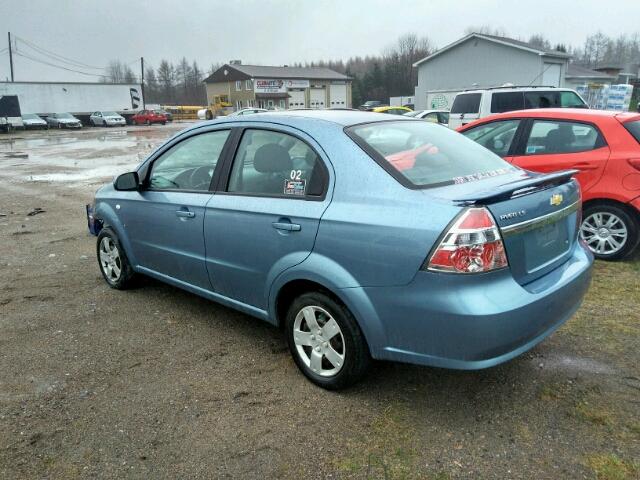 KL1TD55678B113544 - 2008 CHEVROLET AVEO BASE Mavi foto 3