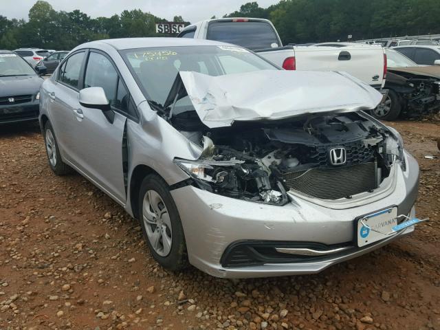 2HGFB2F54DH577247 - 2013 HONDA CIVIC LX SILVER photo 1