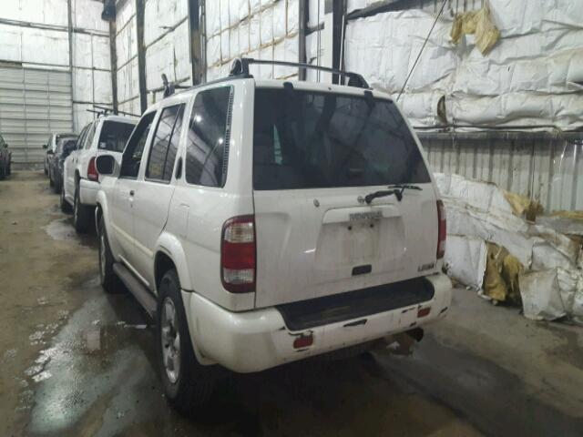 JN8DR09Y61W570314 - 2001 NISSAN PATHFINDER WHITE photo 3