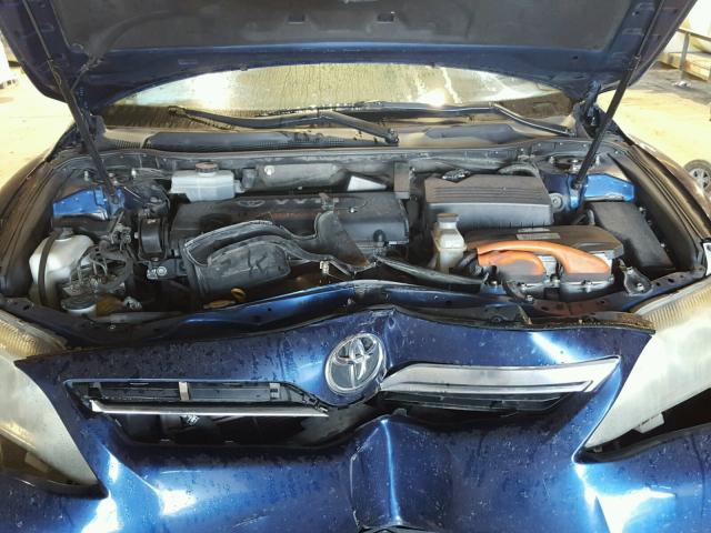 4T1BB3EK0AU124225 - 2010 TOYOTA CAMRY HYBR BLUE photo 7