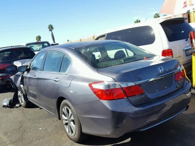 1HGCR2F31EA200484 - 2014 HONDA ACCORD LX GRAY photo 3